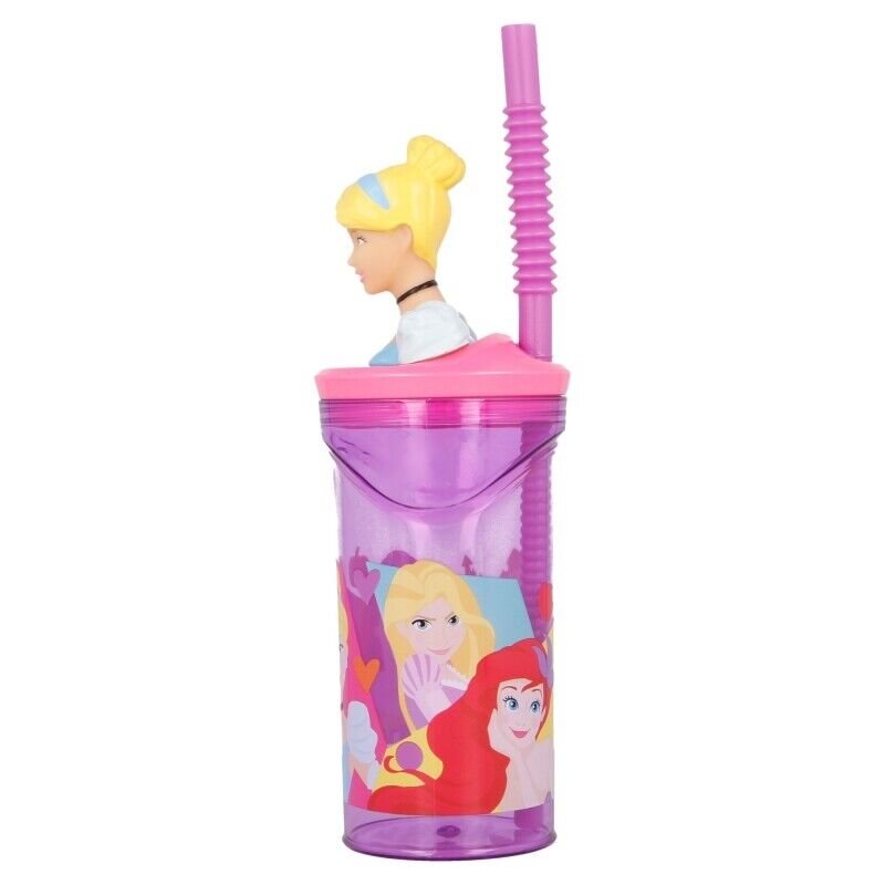 Disney Princess 3d bottle with straw