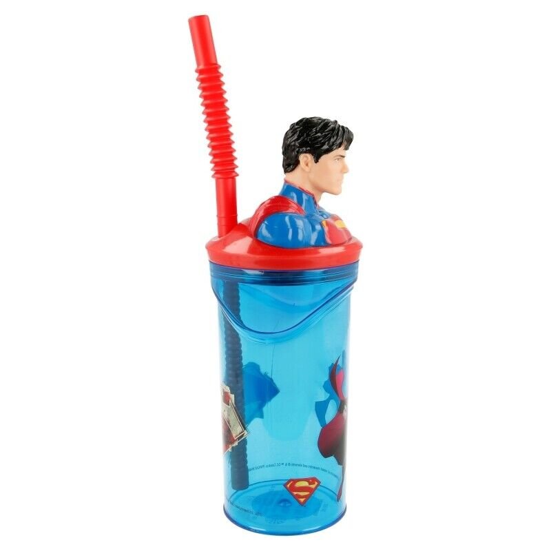 Superman 3d bottle with straw