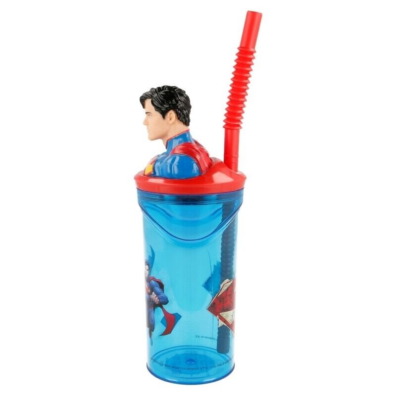 Superman 3d bottle with straw