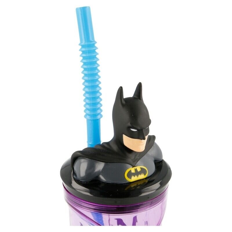 Batman 3d bottle with straw