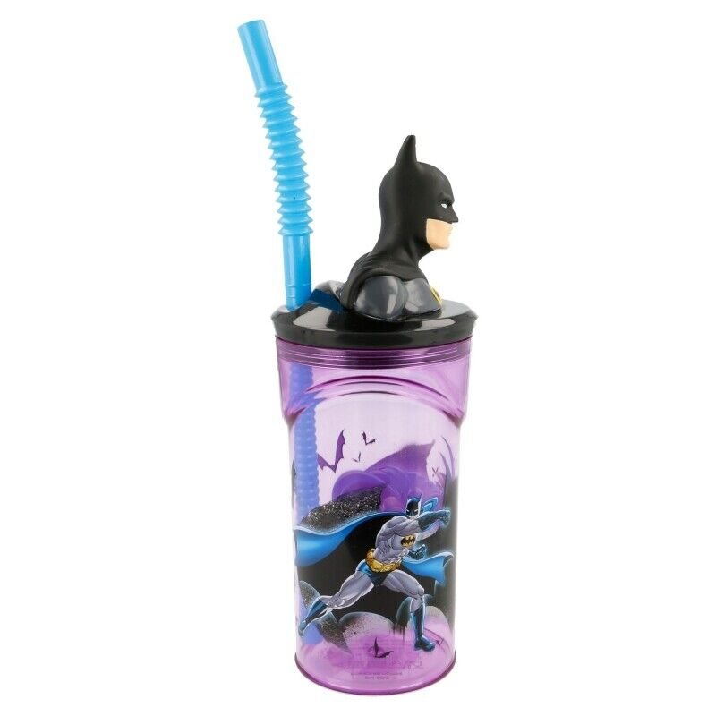 Batman 3d bottle with straw