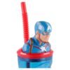 Captain America 3d bottle with straw