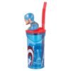 Captain America 3d bottle with straw