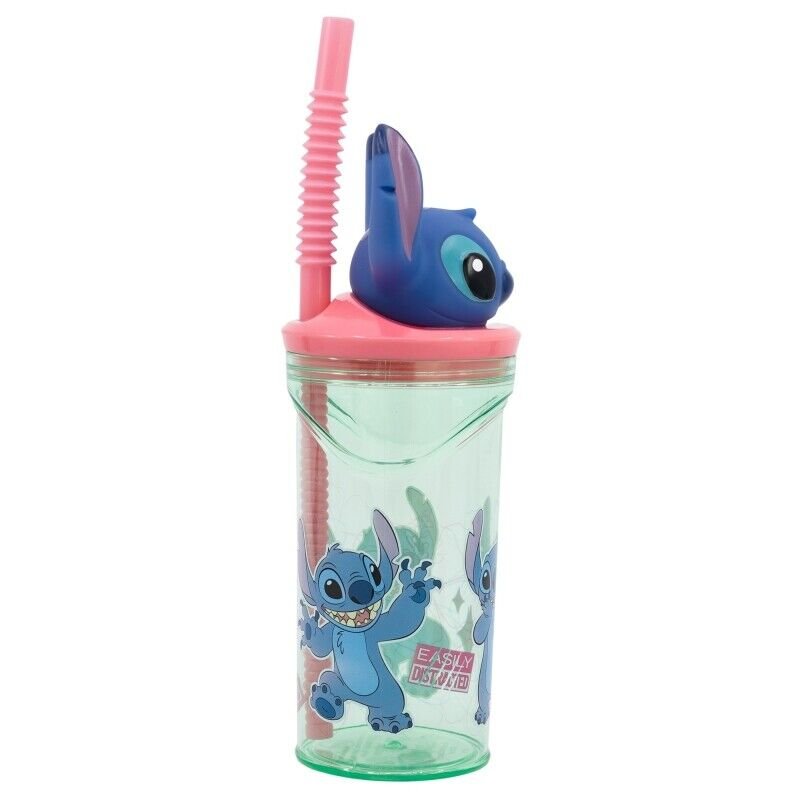 Stitch 3d bottle with straw
