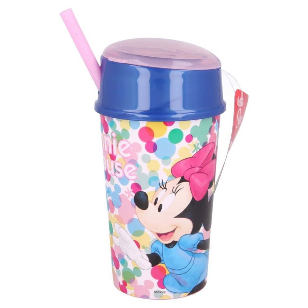 minnie mouse snack tumbler with straw