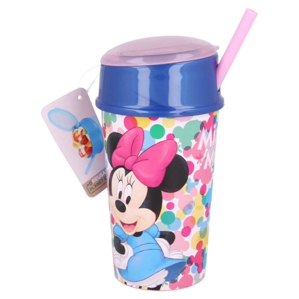 minnie mouse snack tumbler with straw