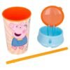 peppa pig snack tumbler with straw