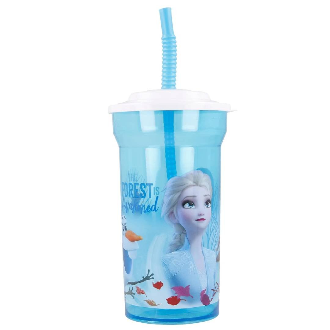 Transparent Cane Cup Basic 460 ml Frozen II Blue Forest b Transparent Cane Cup Basic 460 ml Frozen II Blue Forest f