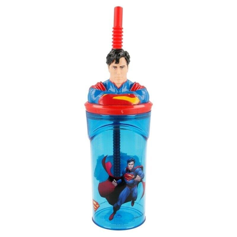 Superman 3d bottle with straw Superman 3d bottle with straw