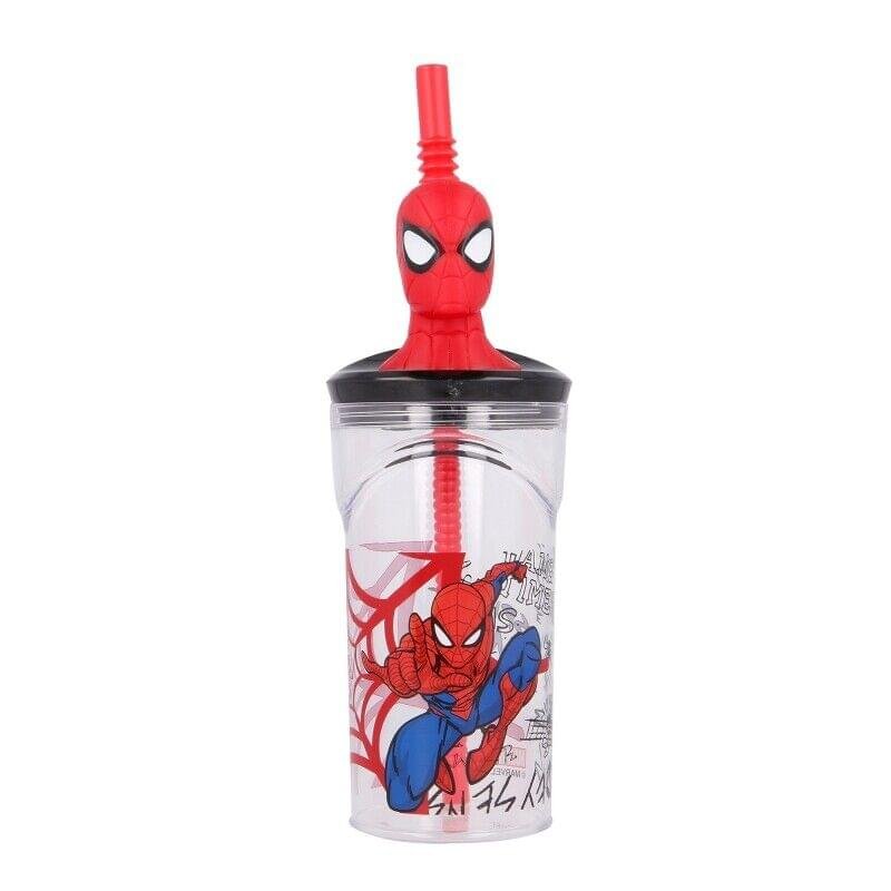 Spiderman 3d bottle with straw Spiderman 3d bottle with straw